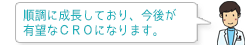 順調に成長しており、今後が有望なCROになります。