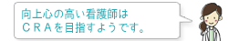 向上心の高い看護師はCRAを目指すようです。