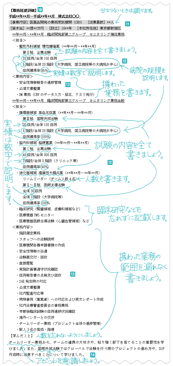 職務経歴詳細